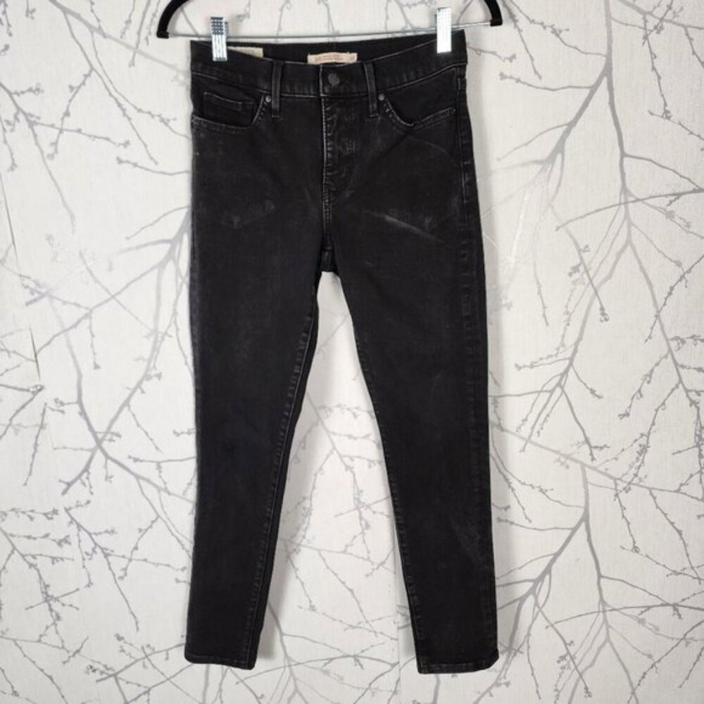 Levi's Black Wash Stretch Denim 311 Shaping Skinny Jeans